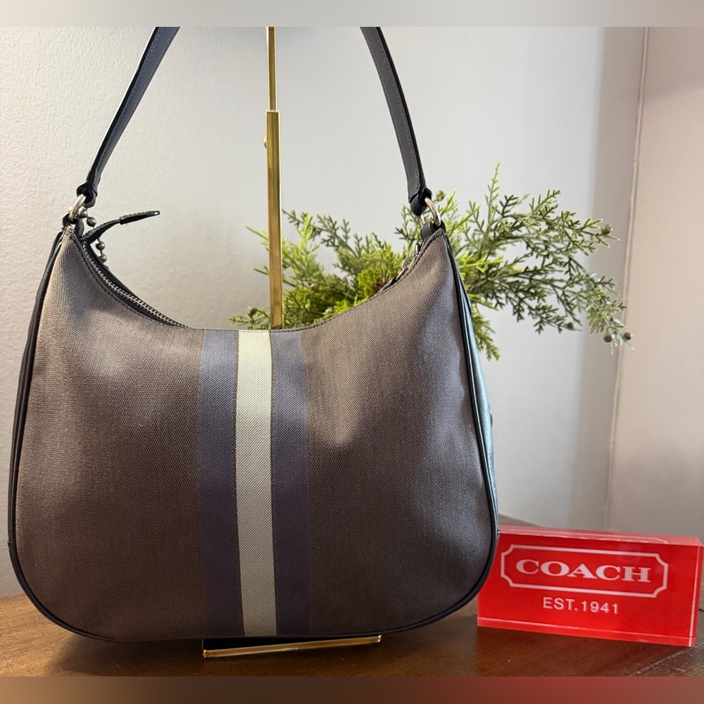 Coach Varsity Stripe Hobo Bag - Picture 2 of 13